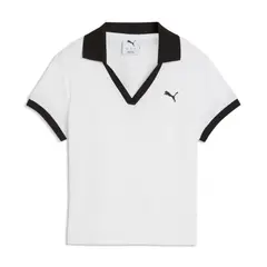 PUMA - Camisa Tipo Polo Original WardrobeEss Blanco Para Mujer
