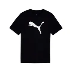 PUMA - Camisas Deportivas Original Ess Logo B Negro Para Niños