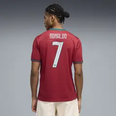PUMA - Camiseta Deportiva Fpf Home Ronaldo Rojo Hombre