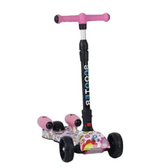 GENERICO - Patineta Para Niñas Rosa Con Luces Humo Y Parlante Bluetooth