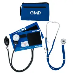 GMD - Kit Tensiómetro Y Fonendoscopio Con Estuche Azul Ceruleo