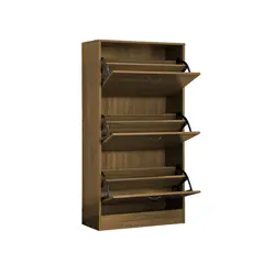 DIMATEX LEON - Organizador Zapatos Madera MDF Hasta 12 pares Refnicanor Cafe Castaño Nicanor