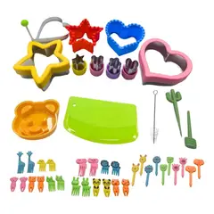 GENERICO - Kit Moldes Cortadores De Formas Pan Galletas Frutas Para Loncheras