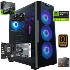 POWER GROUP - Torre Gamer Ryzen 7 8700f + Rtx 5060 8gb +16gb Ddr5+ 512gb M2