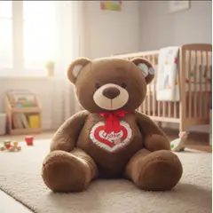 INFANTILES CAJUROMIX - Oso De Peluche Gigante Con Corazón Café
