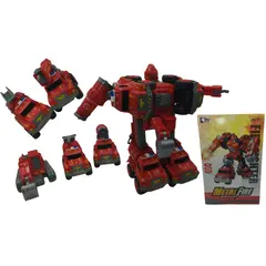 MAZUGI - Transformable Metal Fire 6 En 1 Robot Vehículos De Bomberos