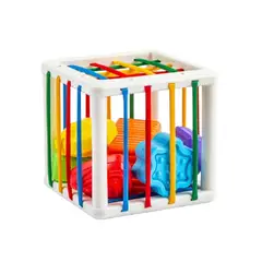 GENERICO - Juguete Montessori Cubo Didactico Formas Para Bebe
