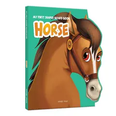 GENERICO - My First Shaped Board Book Illustrated Horse - Animal Picture Book