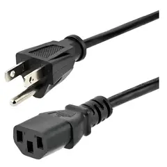 GENERICO - Cable de poder corriente 110V. par PC monitor Negro