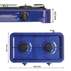 INDURAMA - Estufa Mesa 2 Ptos Azul a Gas propano - EMI-210AGP