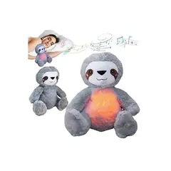 GENERICO - Peluche Oso Perezoso Respira Con Sonidos Calmantes Gris