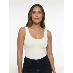MOLGOA - Body para Mujer Escote Redondo Tirantes Anchos - Oslo
