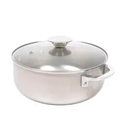 UNIVERSAL - Caldero de Aluminio 30 cm tapa de vidrio