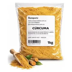 OTRAS MARCAS - Cúrcuma En Polvo 1 Kg Natural Grado Alimenticio Especia