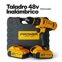 PROTOOL - Taladro Percutor Inalámbrico 48V + 2 Baterías y Kit Accesorios - Alta Potencia