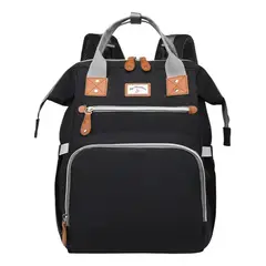 GENERICO - Bolso Pañalera Multifuncional Bebe Moderno Negro