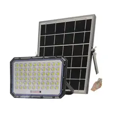 GENERICO - Reflector Solar Jortan 1000w Led Exterior Control Remoto 12v Gris Oscuro Blanco Frío