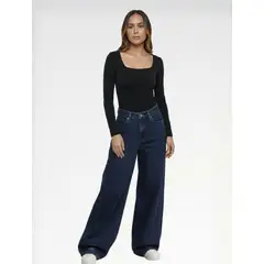 MOLGOA - Pantalón Jean Palazzo Para Mujer - The Italico