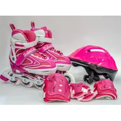SPORT - PATINES BLADE ROSADO AJUSTABLE 32-33-34-35-36 + KIT + BOLSO