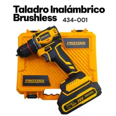 PROTOOL - Taladro Inalámbrico Profesional Brushless 36V 15Ah 38 434-001 Atornillador