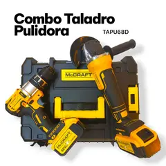 PROTOOL - Combo Taladro + Pulidora Inalámbrica 68v Macraft Brushless Amarillo 68v 50hz60hz