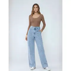 MOLGOA - Pantalón Jean Tiro Alto Para Mujer - The Ubud
