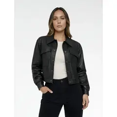 MOLGOA - Chaqueta Para Mujer Tipo Cuero - The New York