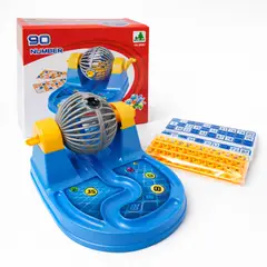 GENERICO - Bingo Juego de Mesa Balotera + 90 Balotas + 24 Cartones