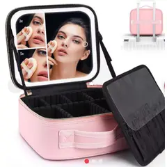 GENERICO - COSMETIQUERA DE MAQUILLAJE CON ESPEJO Y DIVISIONES