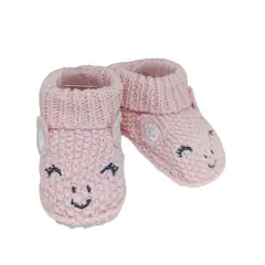 GENERICO - Medias Zapato Tejido para Bebé 0-6 Meses Rosa