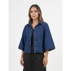 MOLGOA - Chaqueta Denim Manga Amplia Para Mujer - The Nova