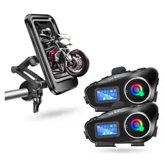 INNOVA - 2 Intercomunicadores Moto Q58 Max Con Soporte Celular 360 Impermeable