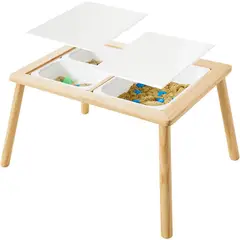 GENERICO - Mesa Montessori Infantil Con 3 Cajas De Almacenamiento
