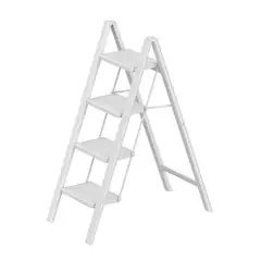 GENERICO - Escalera Mediana De Cuatro Pasos Color Blanco