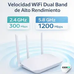 JALTECH - Router WiFi Dual Band 6 en 1 Alta Velocidad 1500 Mbps