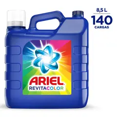 ARIEL - Revitacolor Detergente Líquido para Ropa con Activos Biodegradables 8.5 L / 140 Lavadas
