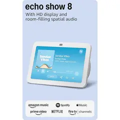 AMAZON - Echo Show 8 - 3ª Generación - Audio Espacial 3D Alexa Blanco