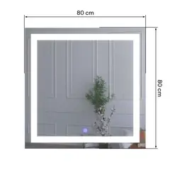 GENERICO - Espejo De Baño Altair 80X80Cm Con Luz Led Profesional Blanca