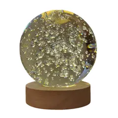 SKY - Lámpara De Noche Bola De Cristal 3D 8 cm – Luz Decorativa LED #80