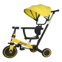 GENERICO - Triciclo Infantil Multifuncional con Manija de Empuje y Asiento Ajustable