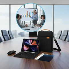 GENERICO - Estuche Teclado + Mouse + Bolso + Paper Like Para IPAD NEW 9.7 AIR 1/AIR 2