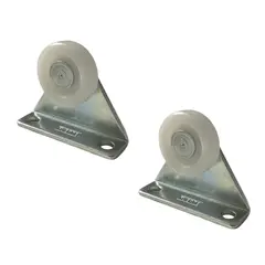 GENERICO - Rodachinas Triangular Nylon Para Puerta X2und Plateado