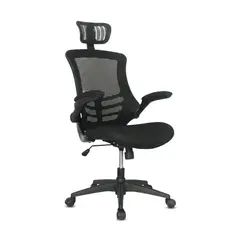 GENERICO - SILLA SINGAPUR BRAZOS ABATIBLES TAPIZADOS BASE NYLON CON CABECERO BASCULANTE