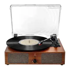 GENERICO - Tocadiscos Vintage Bluetooth con Altavoces y USB
