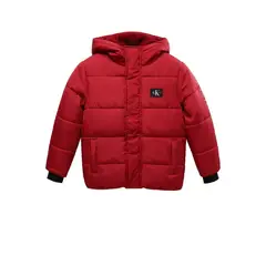 CALVIN KLEIN - Chaqueta roja / rompe viento acolchada ligera