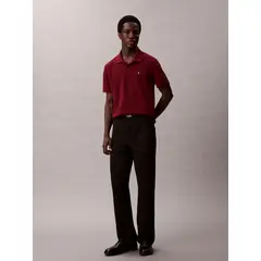 CALVIN KLEIN - Polo rojo clásico de piqué de algodón
