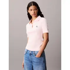 CALVIN KLEIN - Polo rosa con insignia