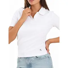 CALVIN KLEIN - Polo blanco con insignia
