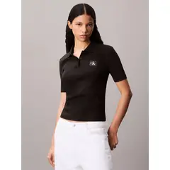 CALVIN KLEIN - Polo negro con insignia