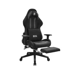 BONNO - Silla Gamer Negro-Gris Con Reposapies Titan